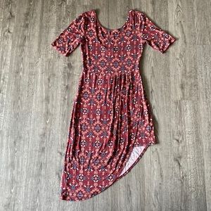 Boho Floral Maroon Dress